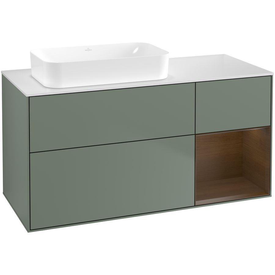 Wastafelonderkast Finion 1200x603x501mm Olive Matt Lacquer F691GNGM