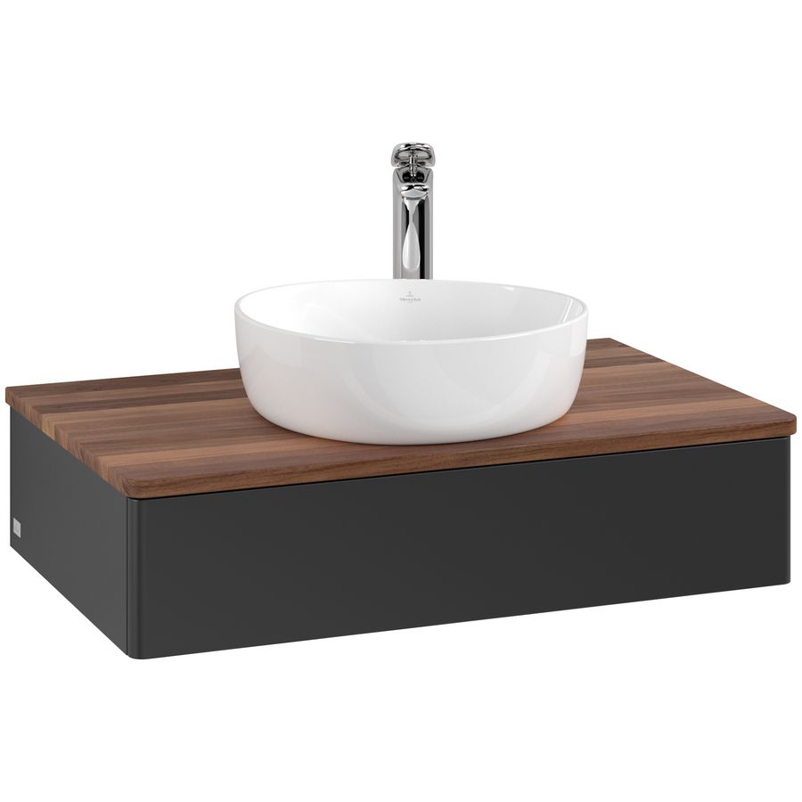 Wastafelonderkast Antao 800x190x500mm Black Matt Lacquer K08052PD
