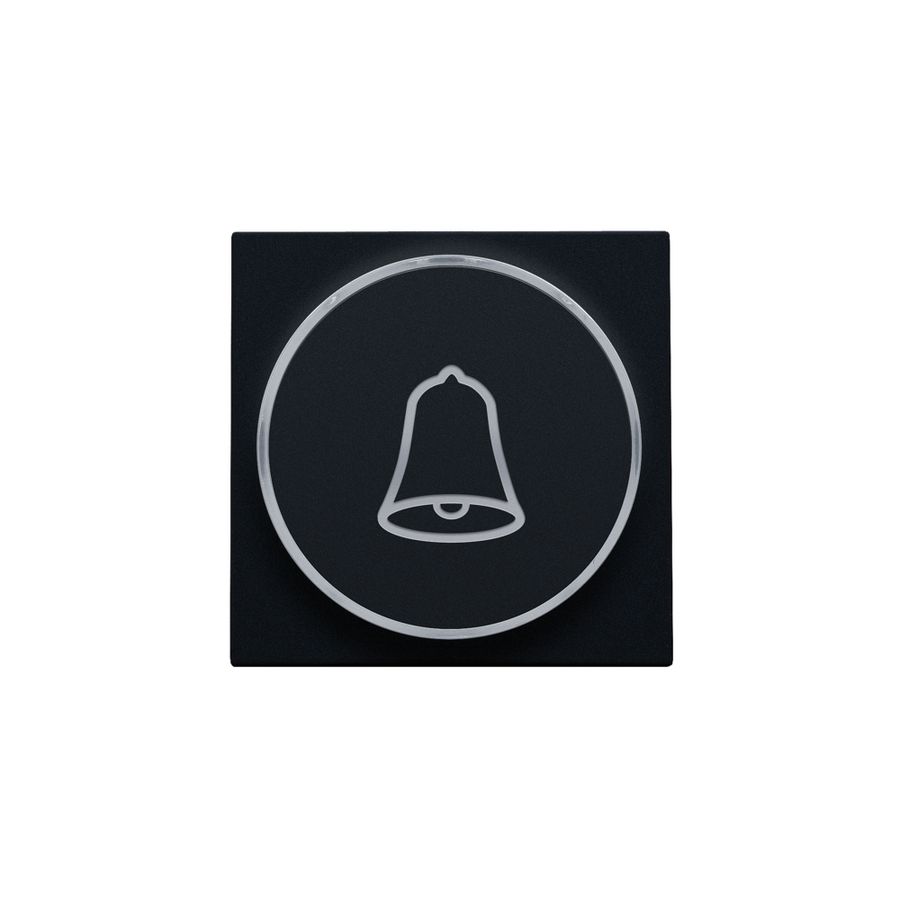 Afwerkingsset doorschijnende ring/belsymbool 6A black coated