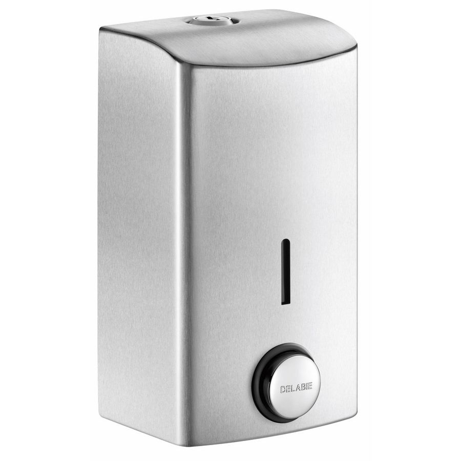 Zeepdispenser 500ml. RVS 304 mat gepolijst vandaalbestendig