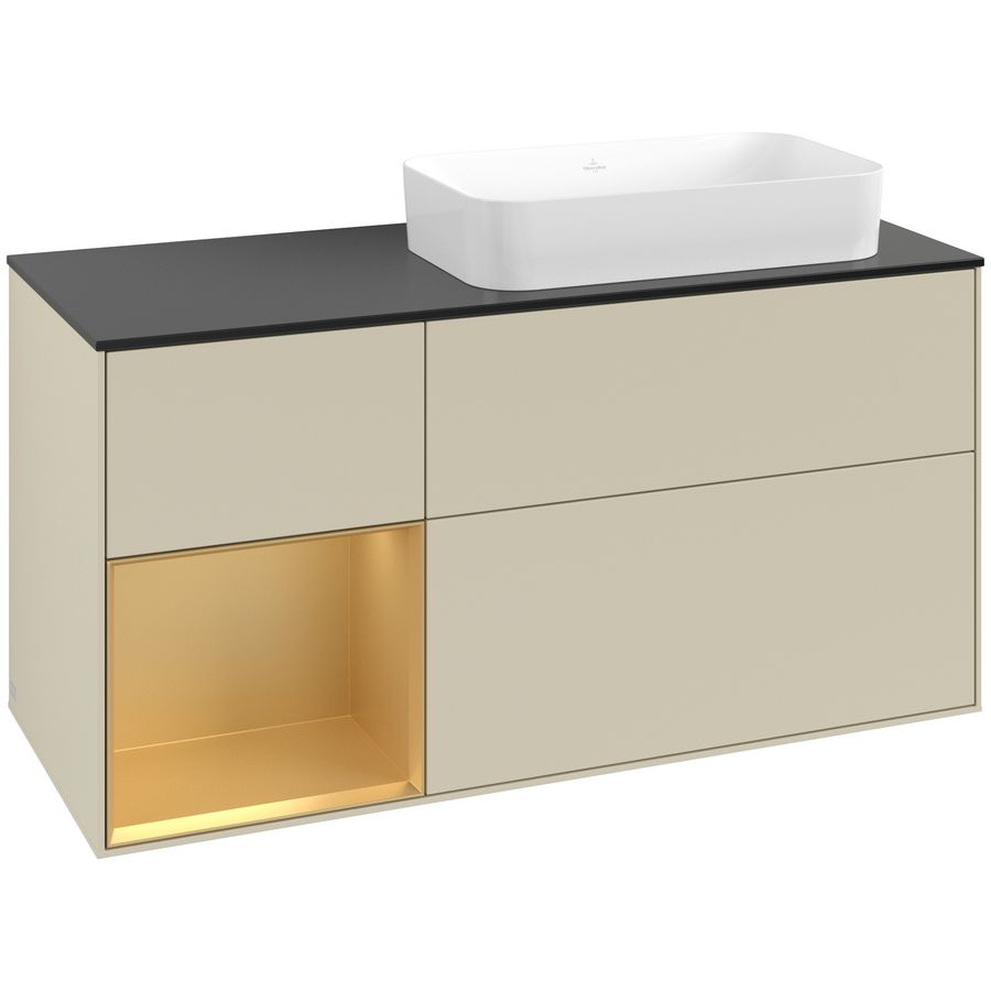 Wastafelonderkast Finion 1200x603x501mm S.Grey Matt Lacquer G682HFHJ
