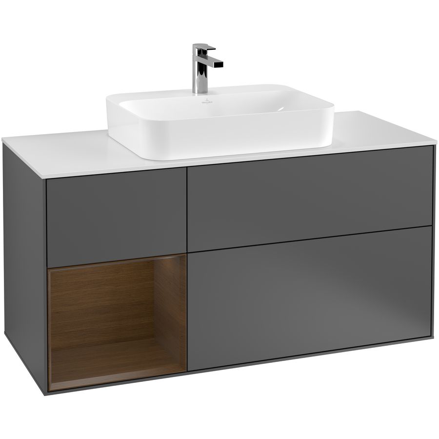 Wastafelonderkast Finion 1200x603x501mm Antr. Matt Lacquer G411GNGK