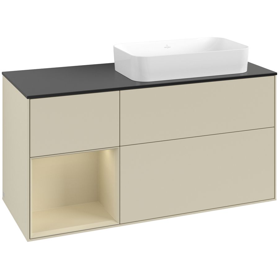 Wastafelonderkast Finion 1200x603x501mm S.Grey Matt Lacquer G682HJHJ