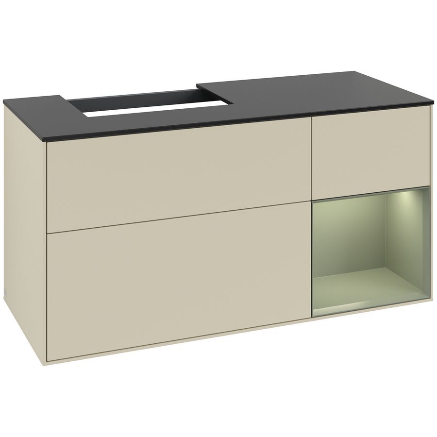 Wastafelonderkast Finion 1200x603x501mm S.Grey Matt Lacquer F152GMHJ