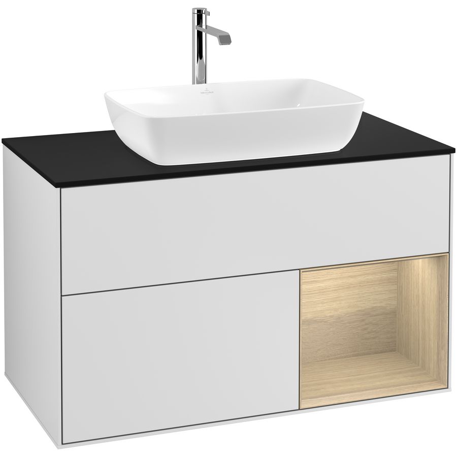 Wastafelonderkast Finion 1000x603x501mm White Matt Lacquer G782PCMT