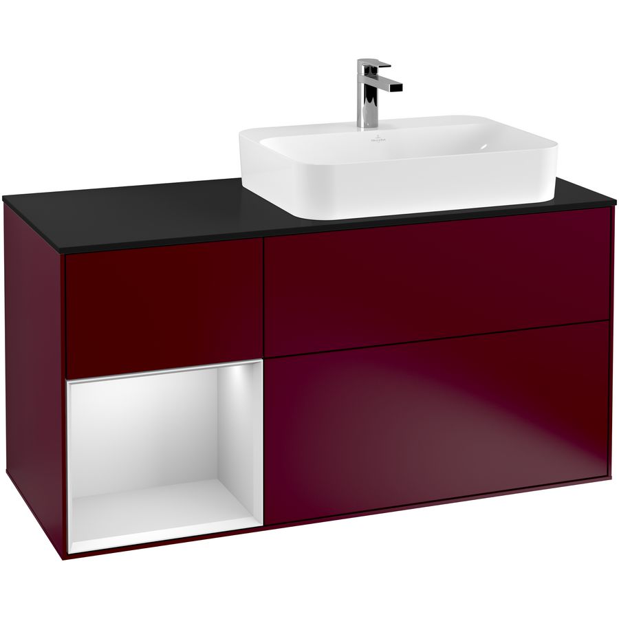 Wastafelonderkast Finion 1200x603x501mm Peony Matt Lacquer G392MTHB