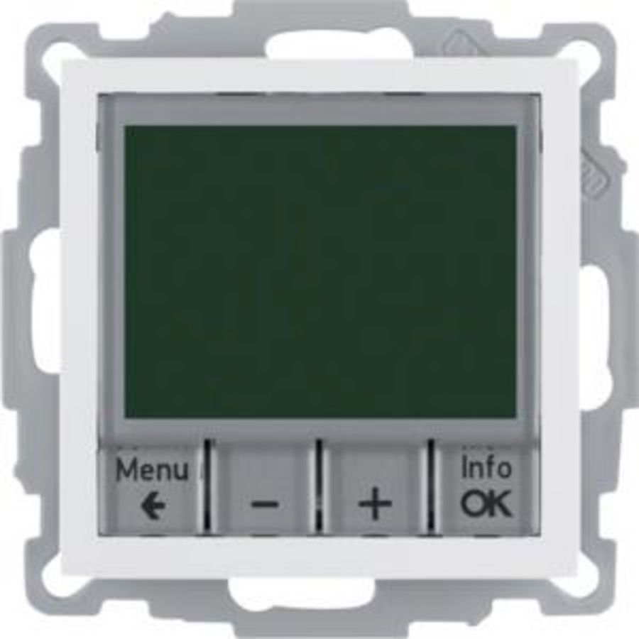 Thermostaat met display berker S.1/B.3/B.7 polar wit glans