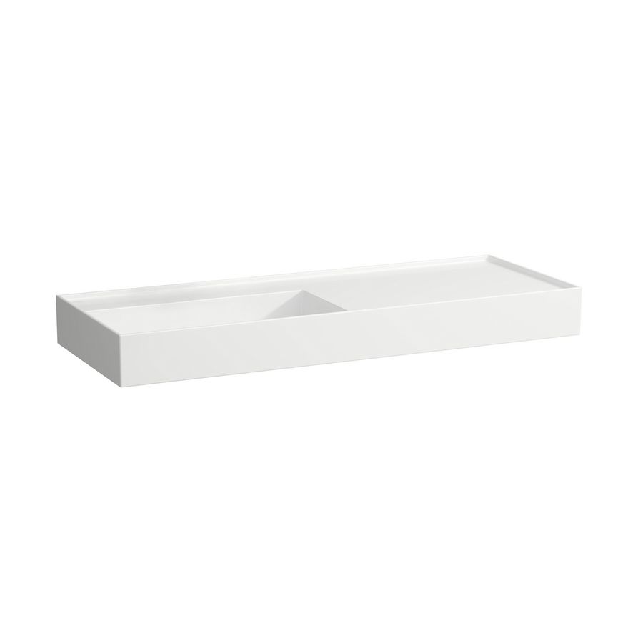 Wastafel afleg rechts 1200x460mm z. kr.gat z. overl. wit
