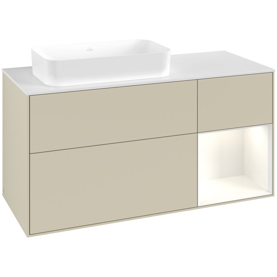 Wastafelonderkast Finion 1200x603x501mm S.Grey Matt Lacquer G691GFHJ