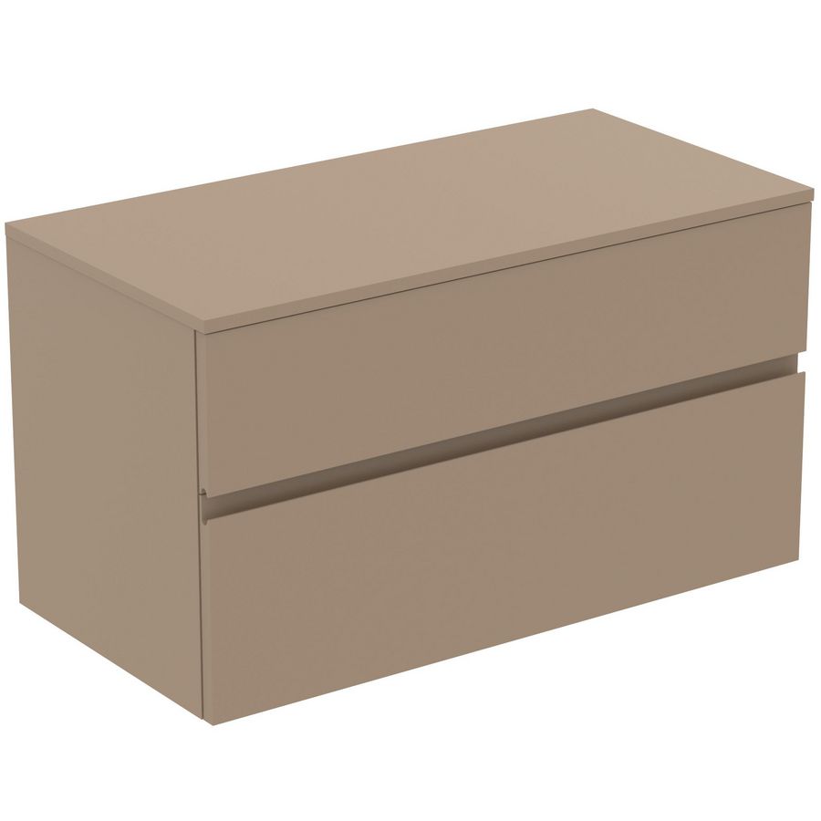 Wastafelmeubel 1002x505x558mm mat greige 2 laden Finesse