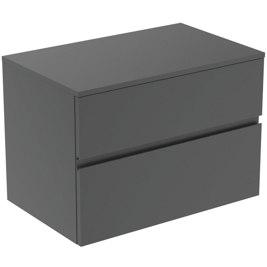 Wastafelmeubel 802x505x558mm matt anthracite 2 laden Finesse