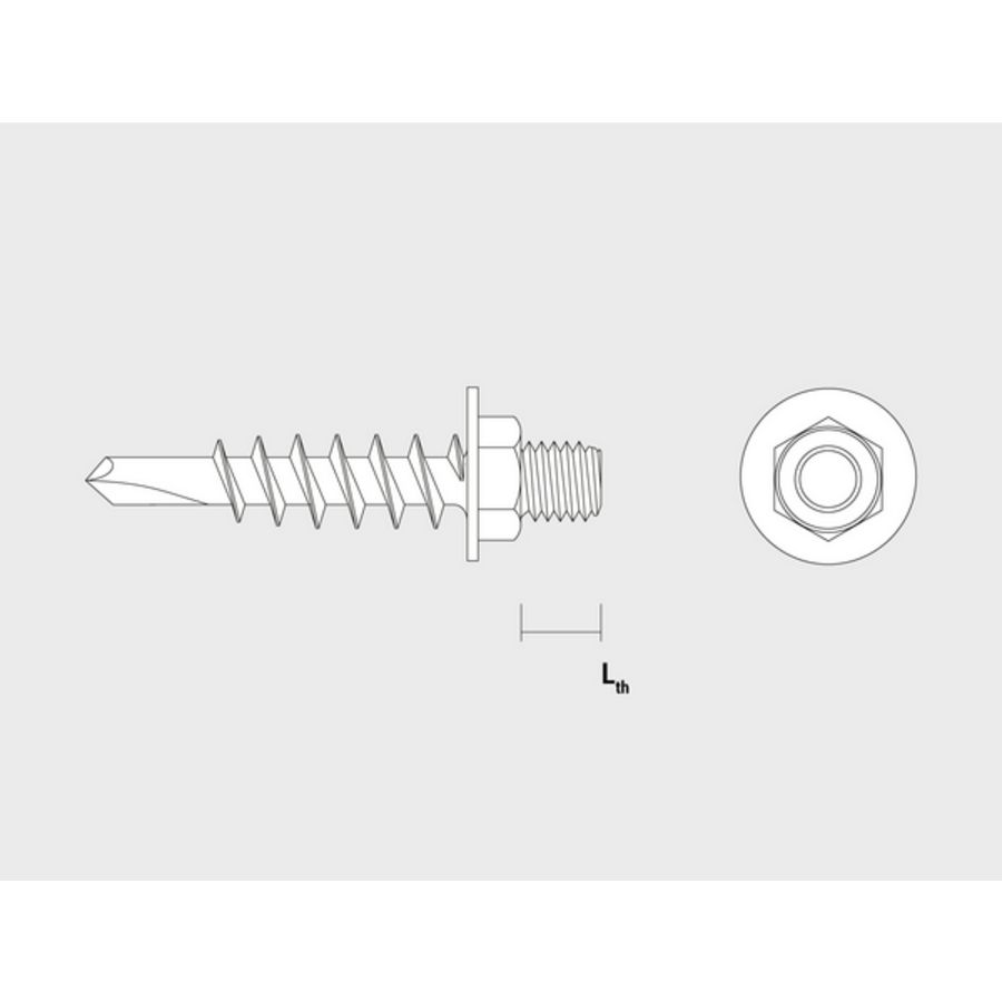 Profielplaatschroef zelfborend verzinkt M6x6 VVE=200