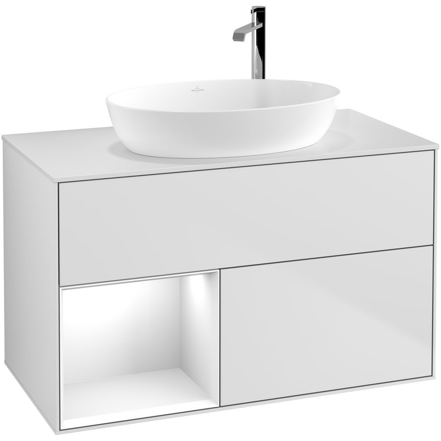 Wastafelonderkast Finion 1000x603x501mm White Matt Lacquer G891GFMT