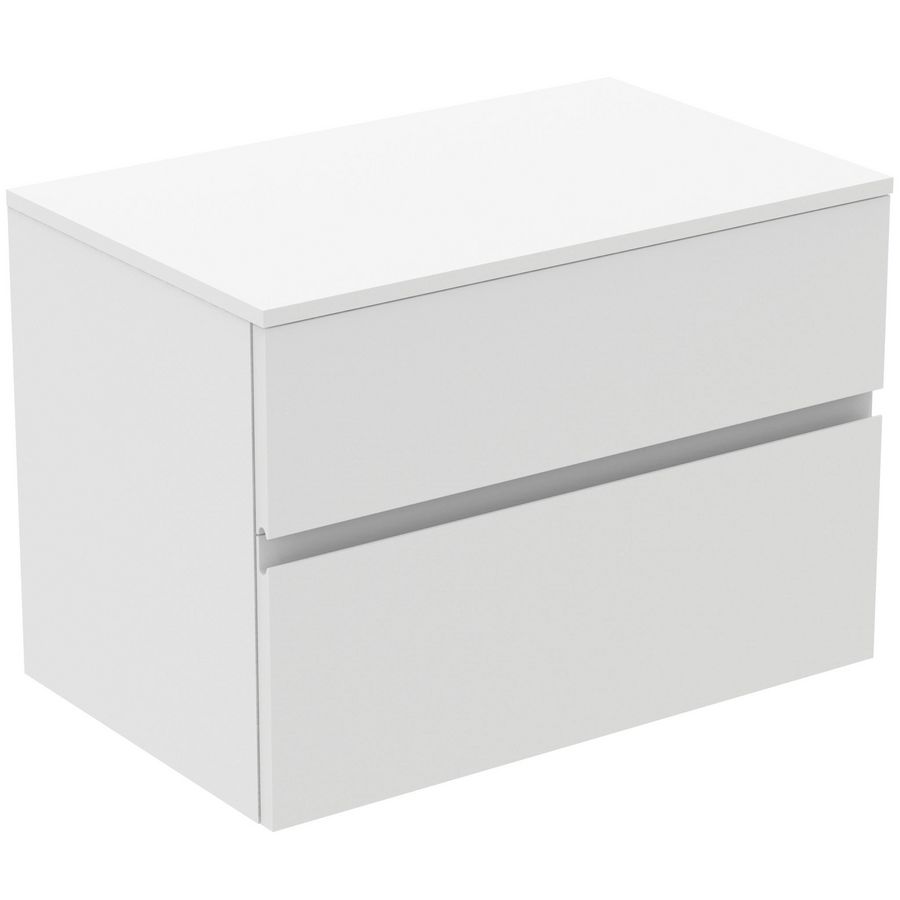 Wastafelmeubel 802x505x558mm matt white 2 laden Finesse