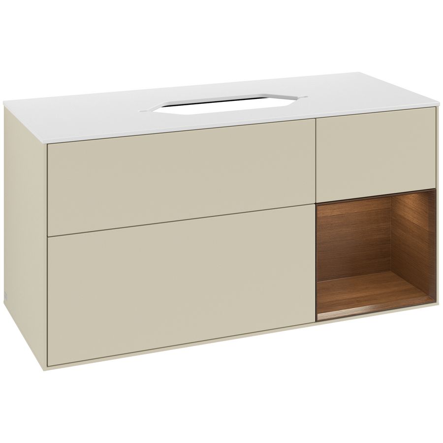 Wastafelonderkast Finion 1200x603x501mm S.Grey Matt Lacquer G711GNHJ