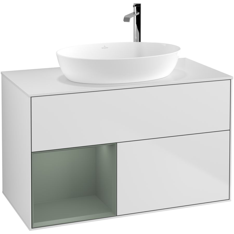 Wastafelonderkast Finion 1000x603x501mm White Matt Lacquer G891GMMT