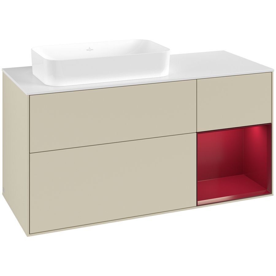 Wastafelonderkast Finion 1200x603x501mm S.Grey Matt Lacquer G691HBHJ