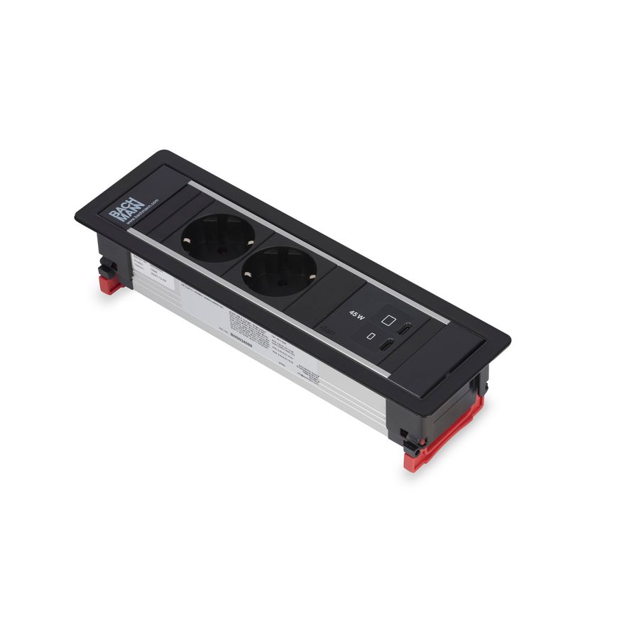 POWER FRAME 2x 230V RA 1x USB C/C chrgr 45W 0,2m GST o.g.