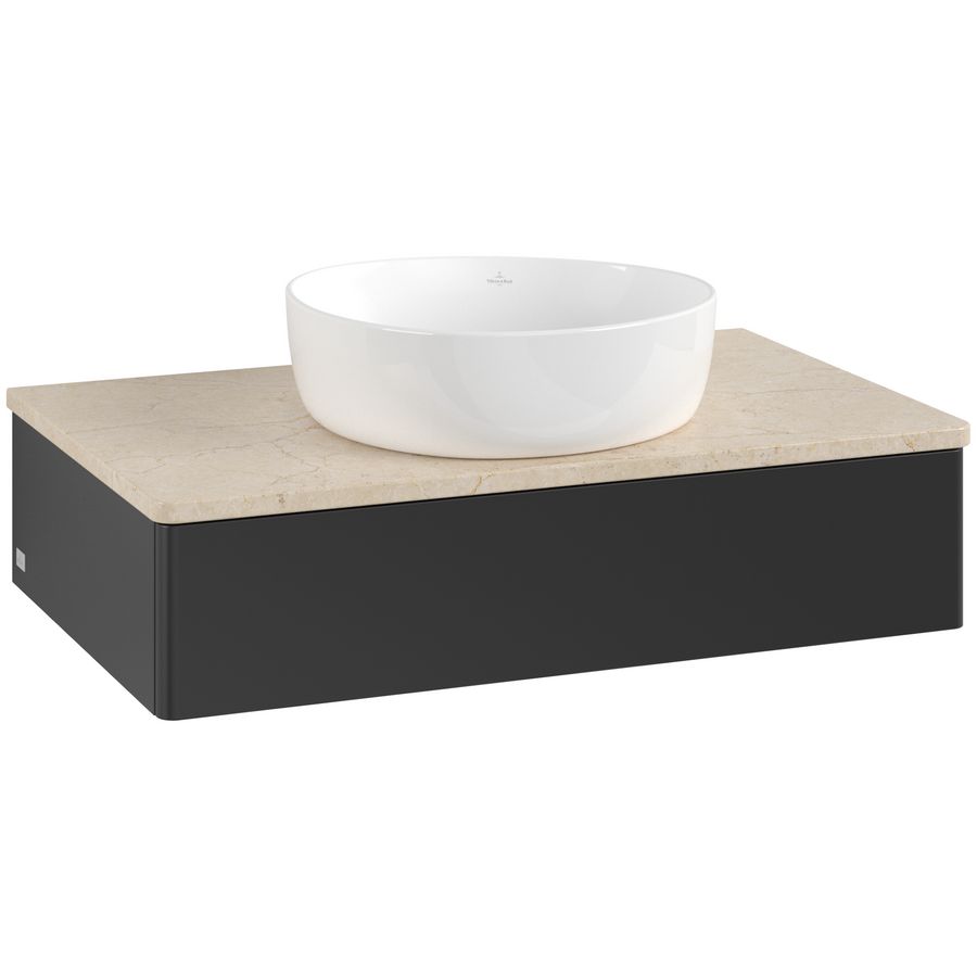 Wastafelonderkast Antao 800x190x500mm Black Matt Lacquer L08013PD