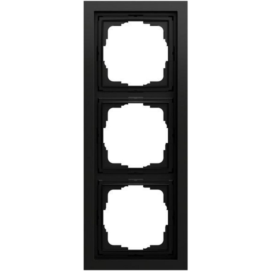 Afdekraam 3-v Gira F200 zwart m(gel.)