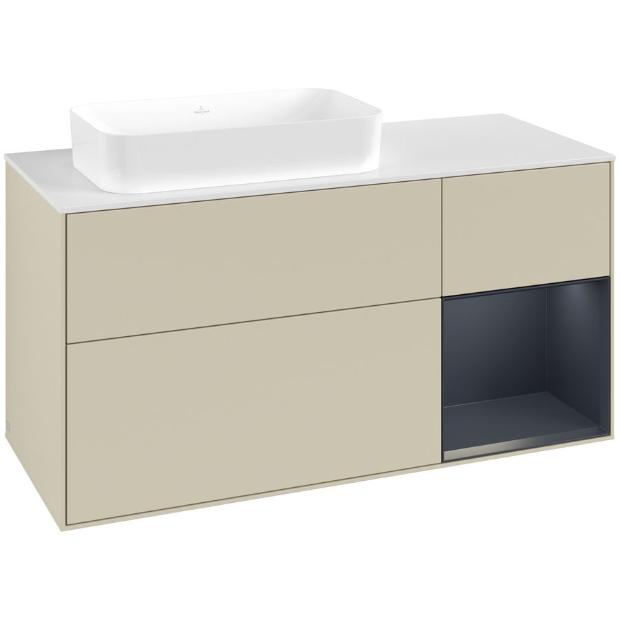 Wastafelonderkast Finion 1200x603x501mm S.Grey Matt Lacquer G691HGHJ
