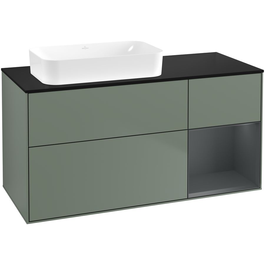 Wastafelonderkast Finion 1200x603x501mm Olive Matt Lacquer F692HGGM