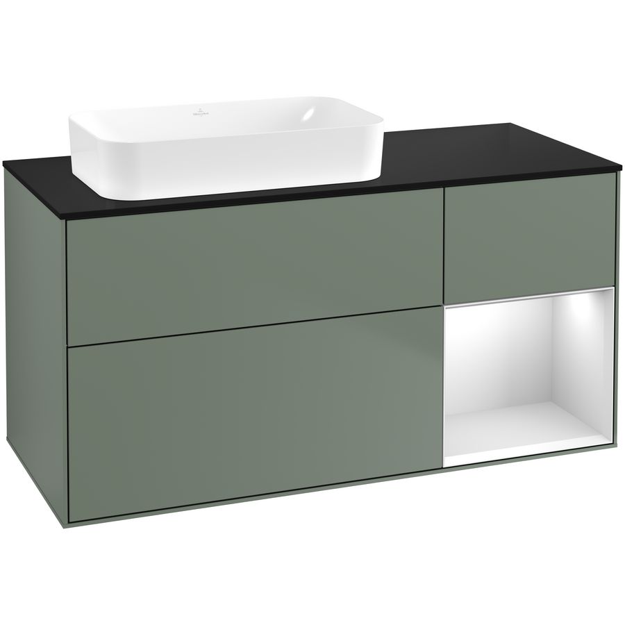 Wastafelonderkast Finion 1200x603x501mm Olive Matt Lacquer F692MTGM