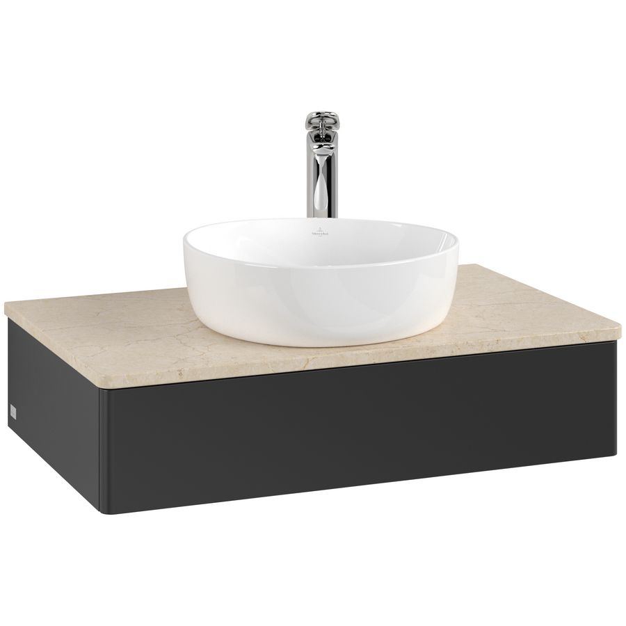 Wastafelonderkast Antao 800x190x500mm Black Matt Lacquer L08053PD