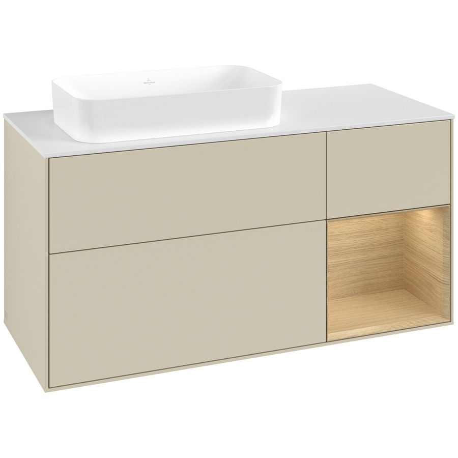 Wastafelonderkast Finion 1200x603x501mm S.Grey Matt Lacquer G691PCHJ
