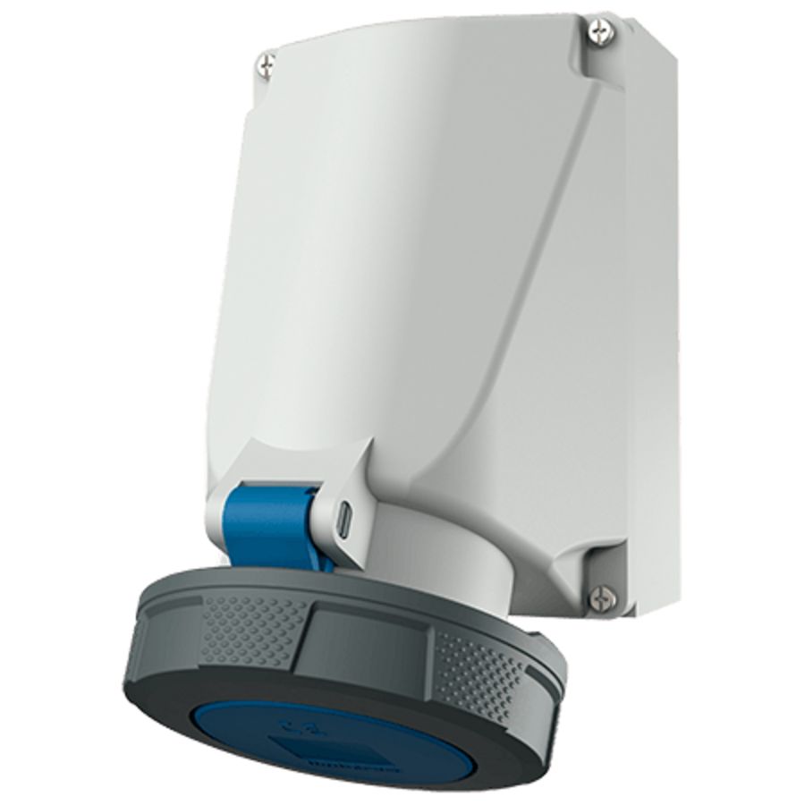 Wandcontactdoos 63A 4-polig 9H 230V IP67
