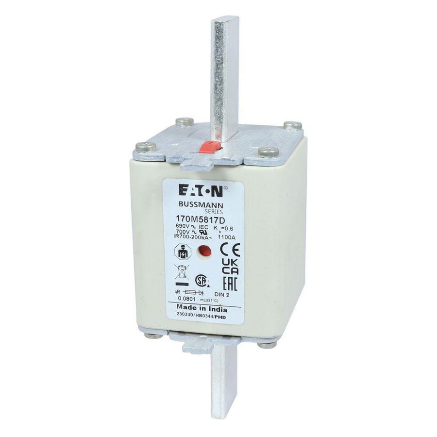 Zekering hoge snelheid 1100A AC 690V 200kA 2 aR IEC VVE=3