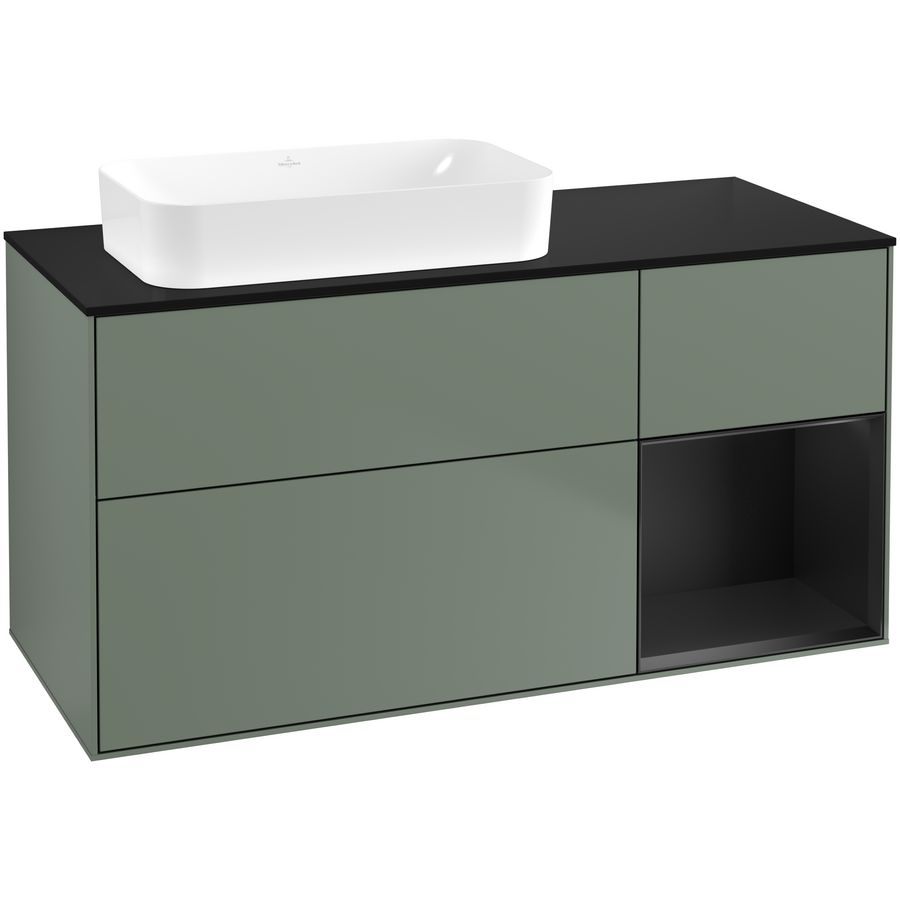 Wastafelonderkast Finion 1200x603x501mm Olive Matt Lacquer F692PDGM