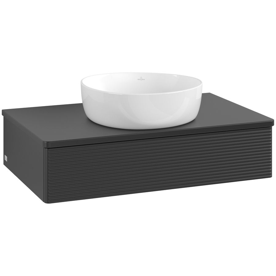 Wastafelonderkast Antao 800x190x500mm Black Matt Lacquer L08110PD