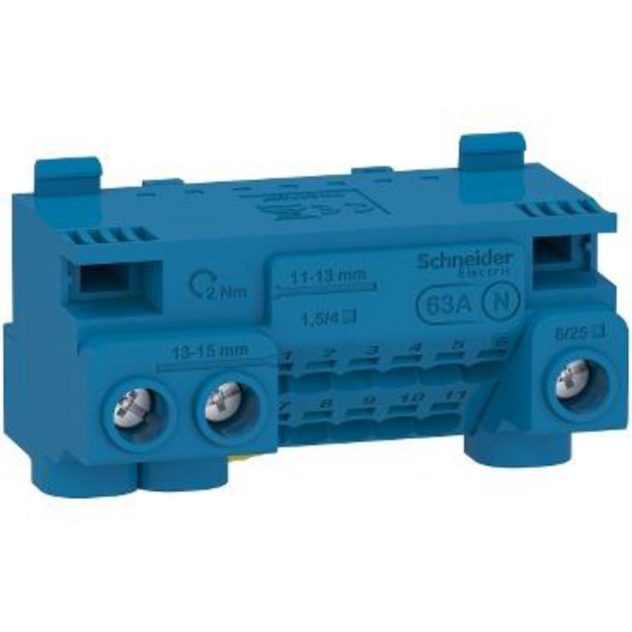 NeutRALScrewless terminal block 14 holes (3x25+11x4)+Jumper