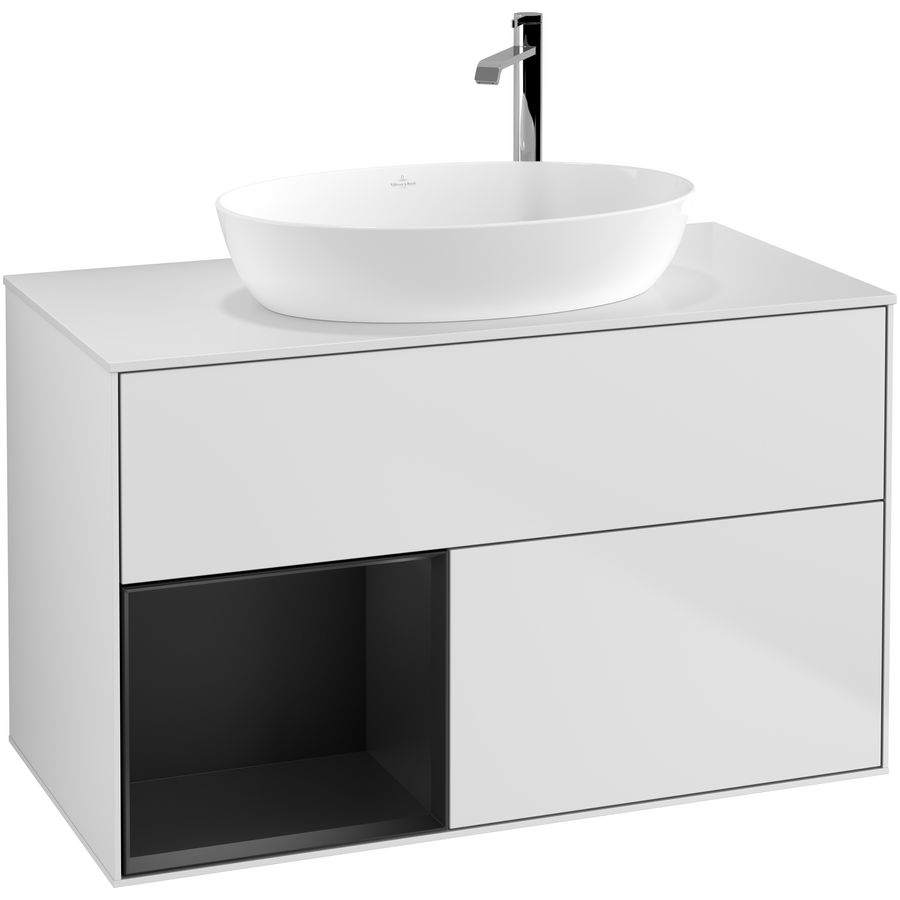 Wastafelonderkast Finion 1000x603x501mm White Matt Lacquer G891PDMT