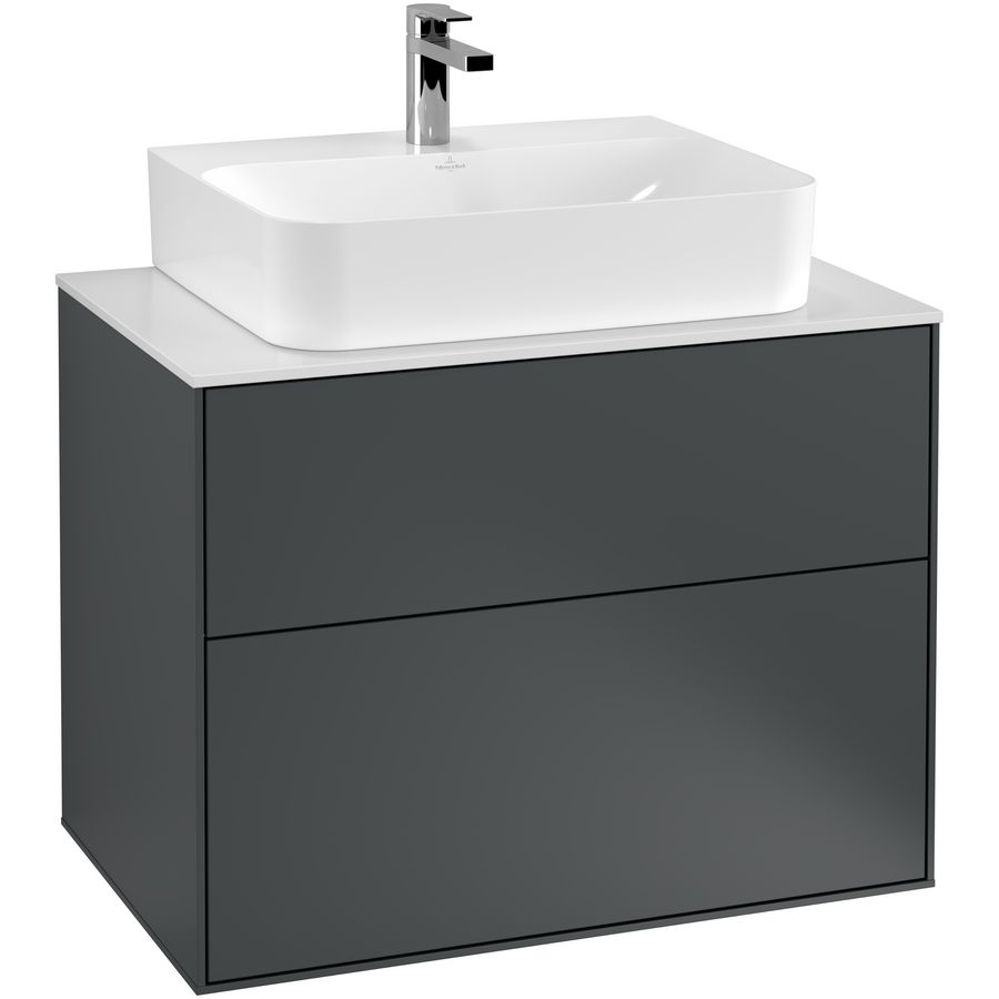 Wastafelonderkast Finion 800x603x501mm Mid.Blue Matt Lacquer F09100HG
