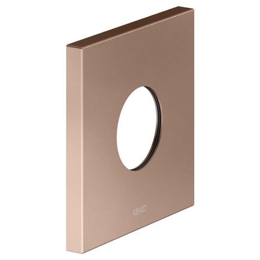Wandrozet voor thermostaat/vierkant 105x105mm rood gou