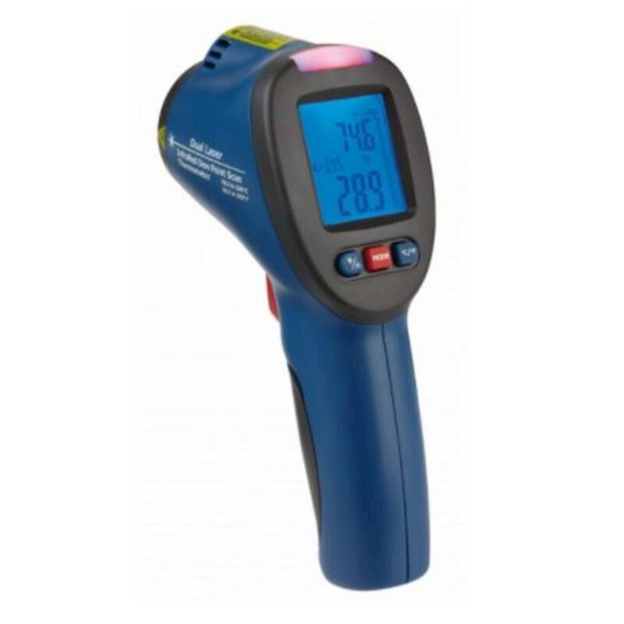 Infrarood-temperatuurmeter ScanTemp895 met vochtsensor incl. opbergkoffer