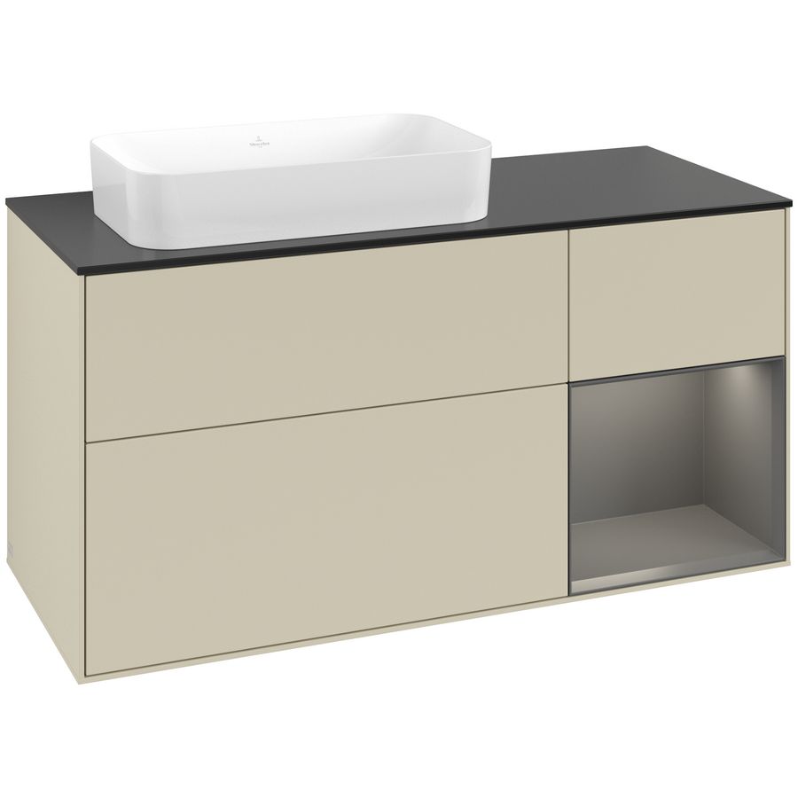 Wastafelonderkast Finion 1200x603x501mm S.Grey Matt Lacquer G692GKHJ