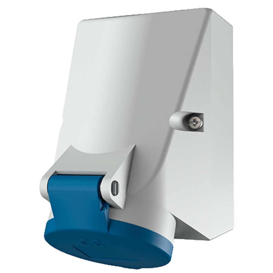 Wandcontactdoos 16A 7-polig  9H 230V IP44 HW/VN