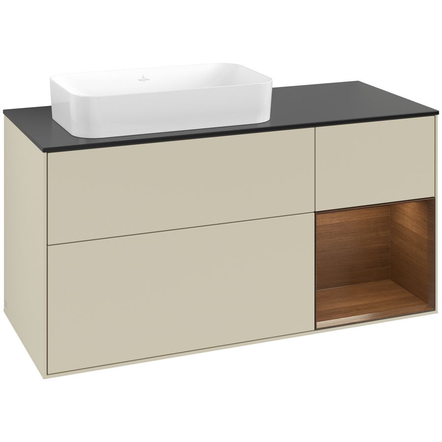 Wastafelonderkast Finion 1200x603x501mm S.Grey Matt Lacquer G692GNHJ
