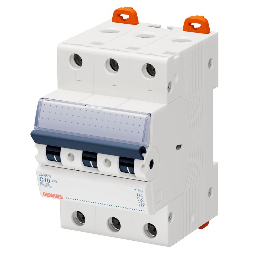 INSTALLATIEAUTOMAAT 3P C-KAR 10A 10KA 3-MODULE - SERIE MT100