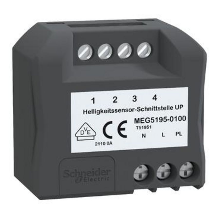 Inbouw lichtsterktesensor interface
