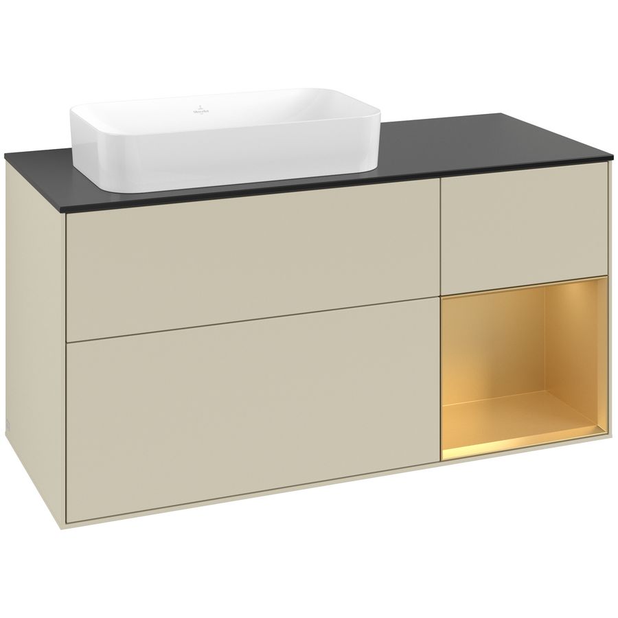 Wastafelonderkast Finion 1200x603x501mm S.Grey Matt Lacquer G692HFHJ