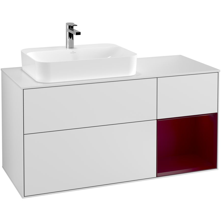 Wastafelonderkast Finion 1200x603x501mm White Matt Lacquer G401HBMT