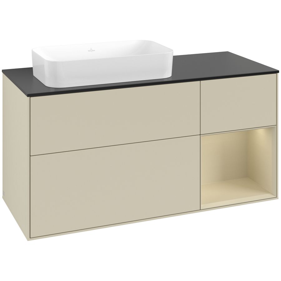 Wastafelonderkast Finion 1200x603x501mm S.Grey Matt Lacquer G692HJHJ