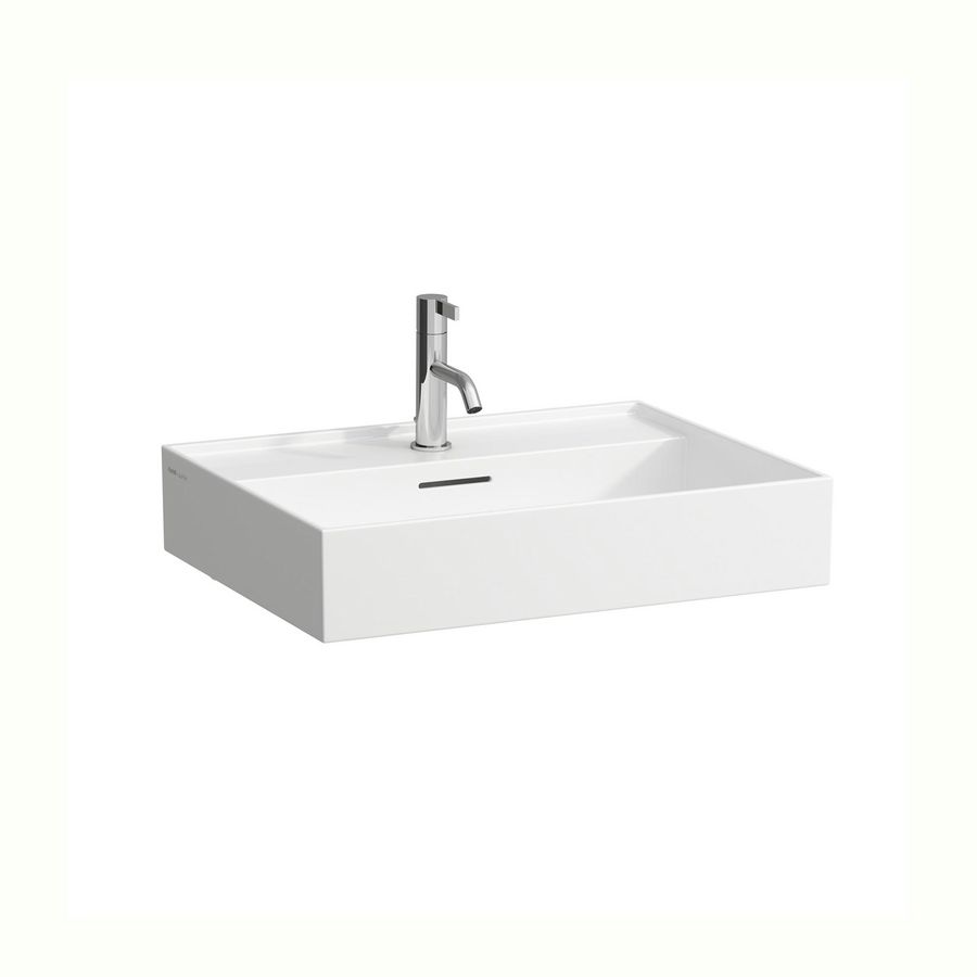 Meubelwastafel 600x460mm met kraangat met overloop lcc-wit