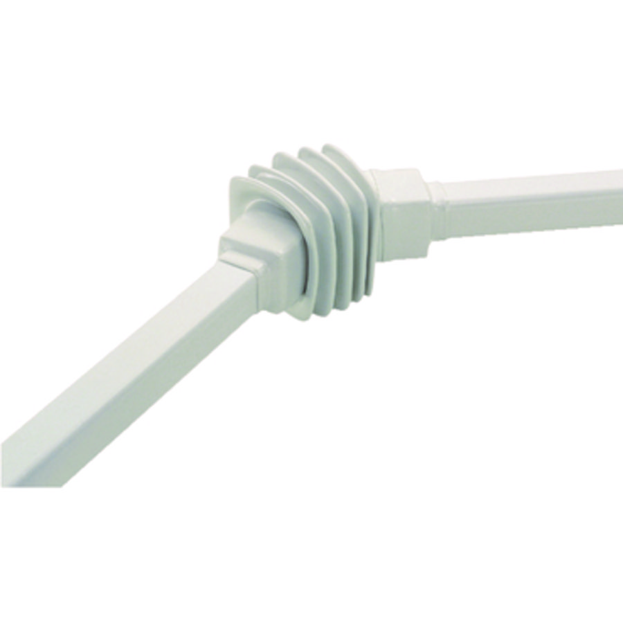 Articulated tube joint square 50mm cast steel RAL7040. S3CM
