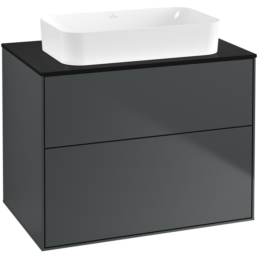 Wastafelonderkast Finion 800x603x501mm Mid.Blue Matt Lacquer F63200HG