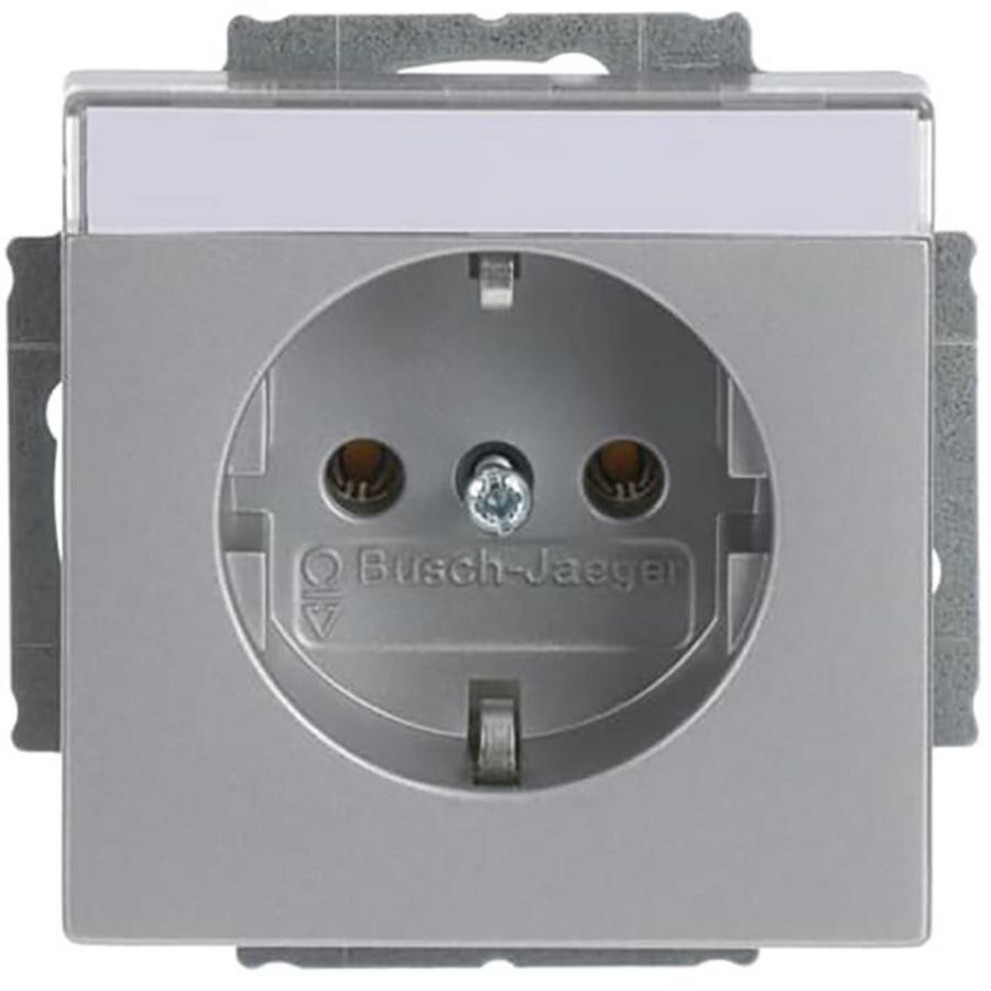 Tekstwandcontactdoos ra Centraalplaat inb f-aluzilver (20 EUN-83)